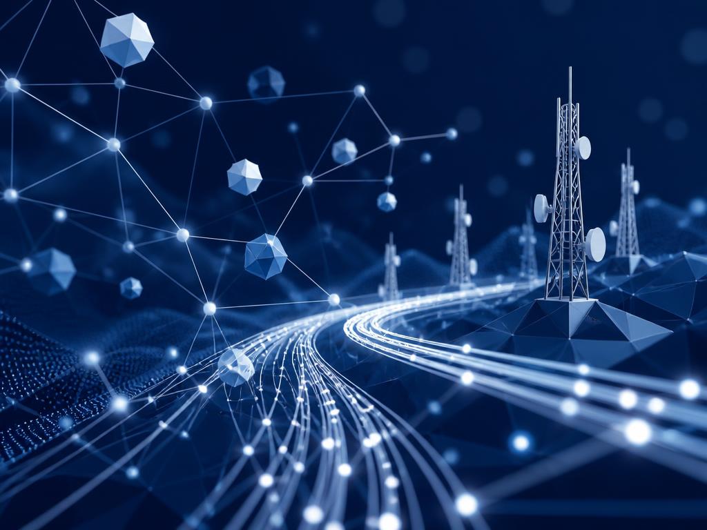 Abstract visualization of telecom networks and data connectivity